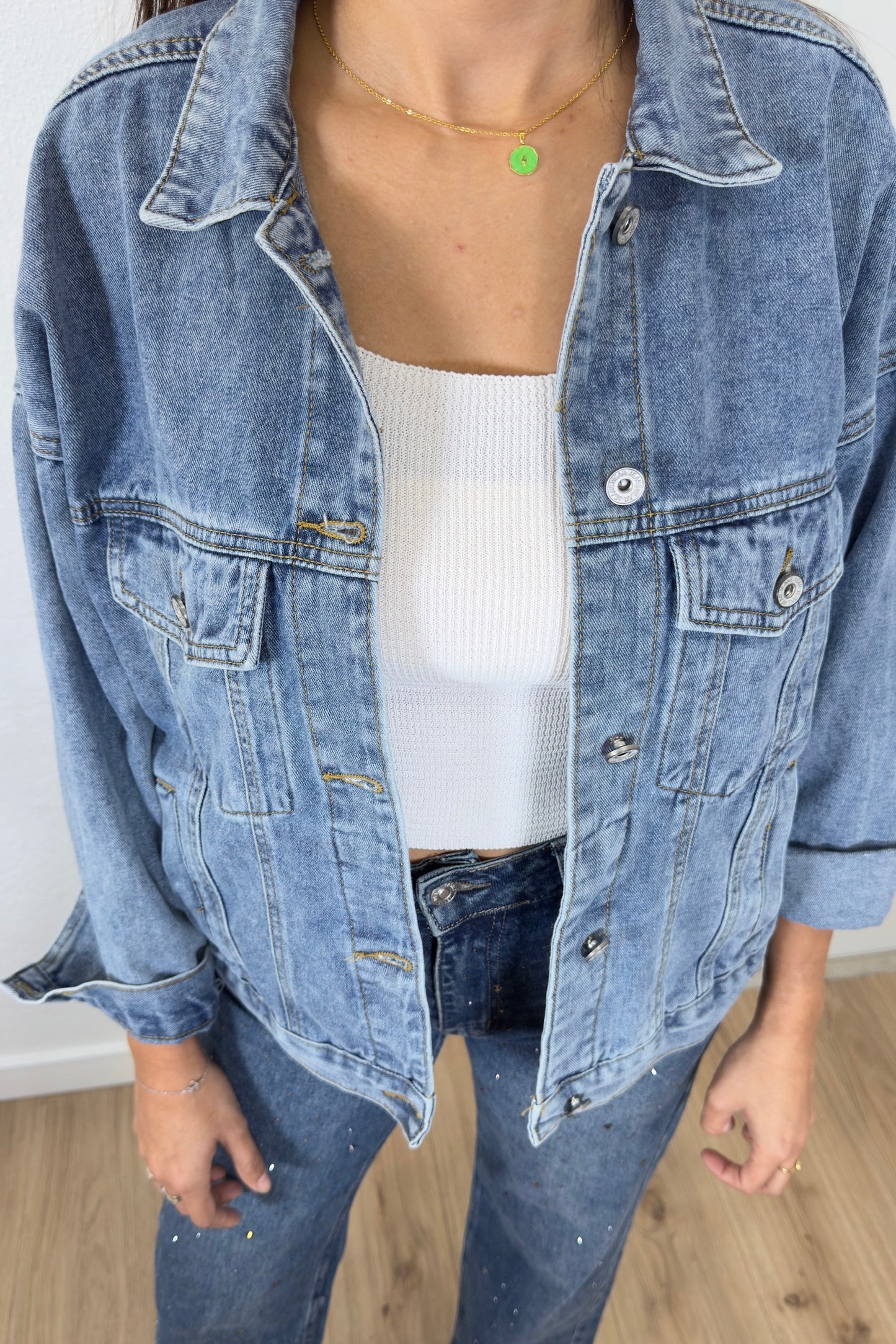 Cazadora Denim Ovesize