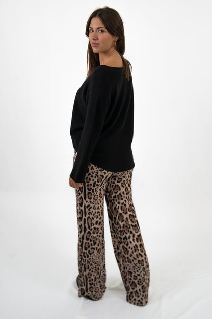 Pantalón Acampanado Animal Print