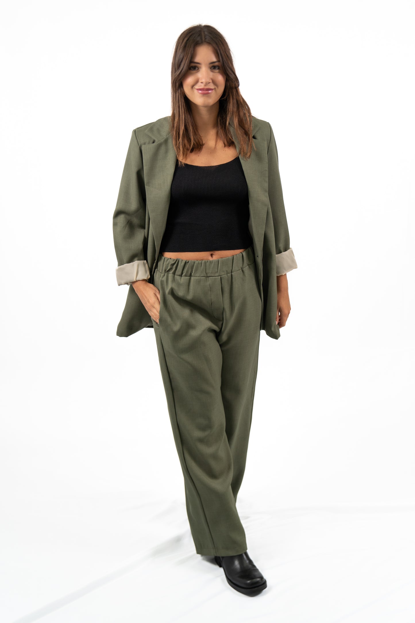 Pantalón Traje Verde