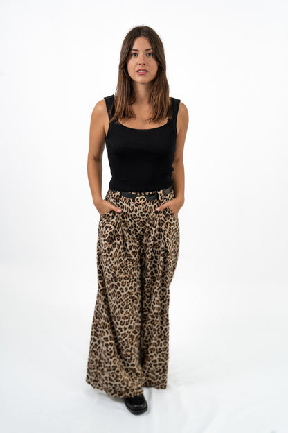 Pantalón Fluido Animal Print